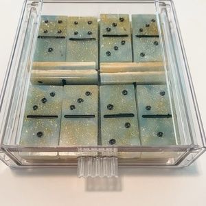 Perfect for a Holiday Gift. Handmade resin dominoes.